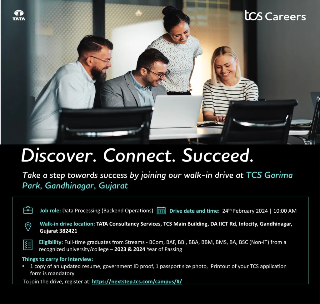 TCS - Walk-In Drive for Arts, Commerce, and Science Graduate Freshers on 24th Feb 2024